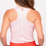 Racerback - Lined Up Red Women's Golf Shirt TJ Golf