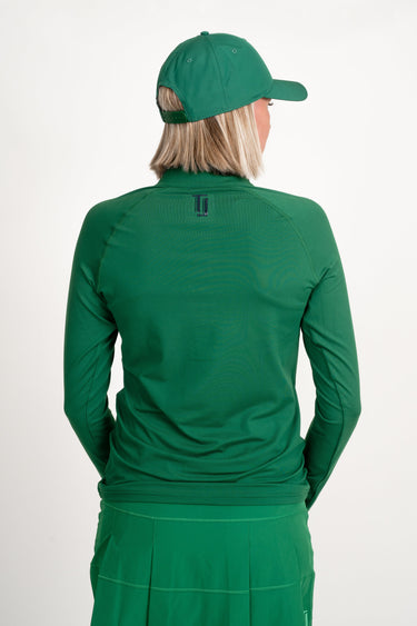 Women's Pullover-Green with Navy