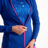Women's Tour Jacket - Royal Blue/Pink