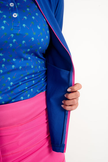 Women's Tour Jacket - Royal Blue/Pink