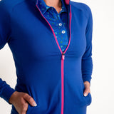 Women's Tour Jacket - Royal Blue/Pink