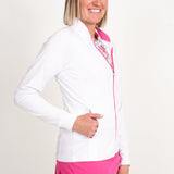 Women's Tour Jacket - White/Pink