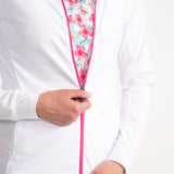 Women's Tour Jacket - White/Pink