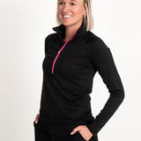 Women's Tour Pullover - Black/Pink