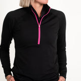Women's Tour Pullover - Black/Pink