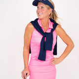 Ghost Camouflage Racerback - Bright Neon Pink Women's Golf Shirt Taylor Jordan Apparel