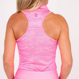 Ghost Camouflage Racerback - Bright Neon Pink Women's Golf Shirt Taylor Jordan Apparel