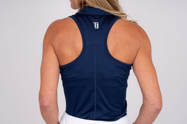 Racerback Golf Shirt-Navy Women's Golf Shirt Taylor Jordan Apparel