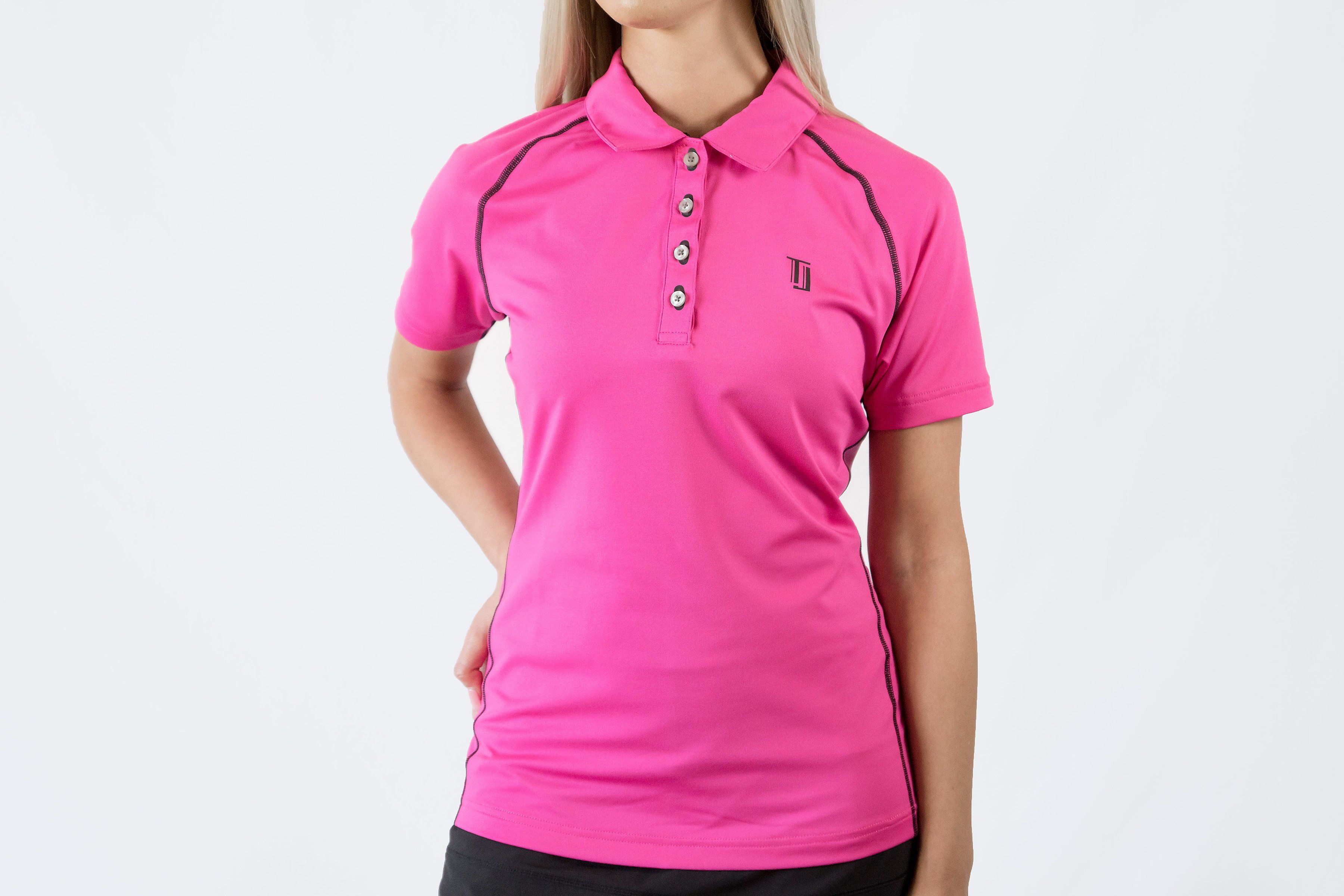 Women's Short Sleeve Polo Pink TJ Sport