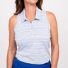 Racerback - Lined Up Royal Women's Golf Shirt TJ Golf