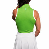 TJ Sport - Sleeveless-Lime with Blade Collar