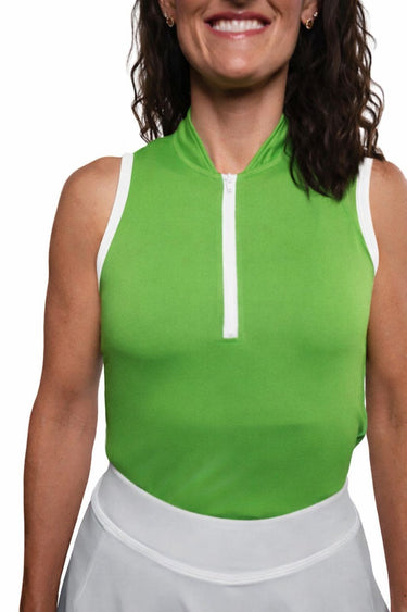 TJ Sport - Sleeveless-Lime with Blade Collar