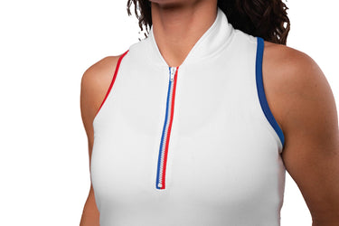 Sleeveless-White USA