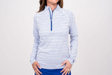 Sun Shirt - Lined Up Royal Women's sun shirt TJ Golf