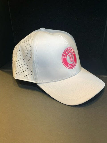 TJ Sport Vent Hat - White/Pink Accessories TJ Sport 2