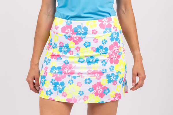 TJ Tour Skirt- Neon Hibiscus
