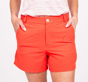 Women's Active Shorts - Red TJ Golf