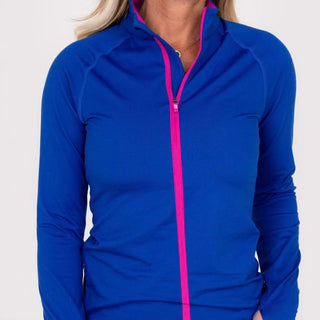 Women's Tour Jacket - Royal Blue/Pink