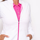 Women's Tour Jacket - White/Pink