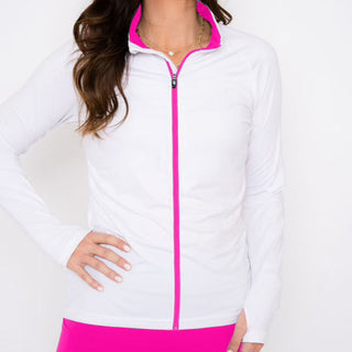 Women's Tour Jacket - White/Pink