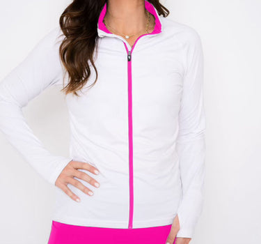 Women's Tour Jacket - White/Pink