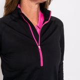 Women's Tour Pullover - Black/Pink