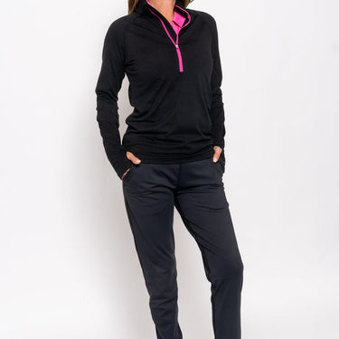 Women's Tour Pullover - Black/Pink