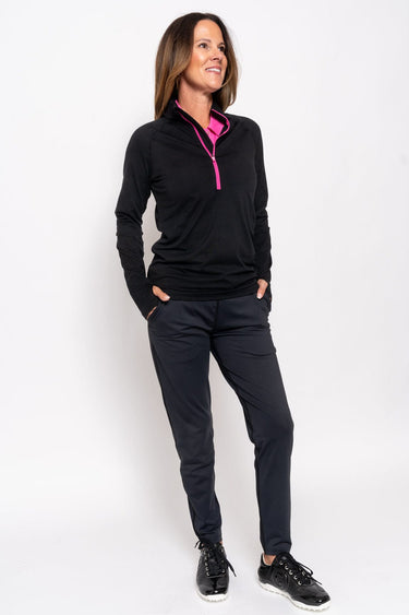 Women's Tour Pullover - Black/Pink