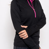 Women's Tour Pullover - Black/Pink