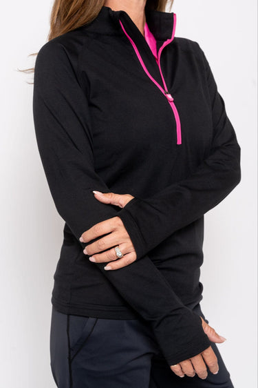 Women's Tour Pullover - Black/Pink