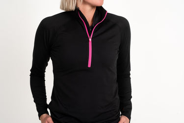 Women's Tour Pullover - Black/Pink