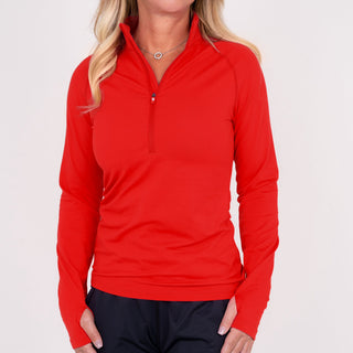 Women's Tour Pullover - Red TJ Sport 