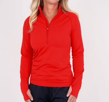 Women's Tour Pullover - Red TJ Sport 