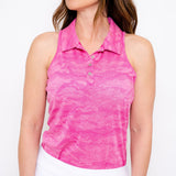 Camouflage Racerback 2.0 - Pink Women's Golf Shirt Taylor Jordan Apparel 
