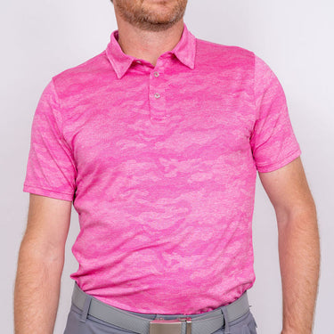 Ghost Camouflage - Pink Men's Golf Shirt TJ SPORT