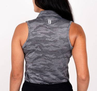 Ghost Camouflage Sleeveless - Black Women's Golf Shirt TJ Golf 