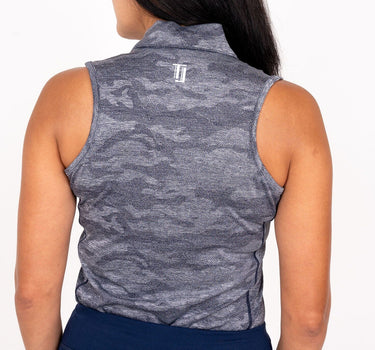 Ghost Camouflage Sleeveless - Navy Women's Golf Shirt TJ Golf 