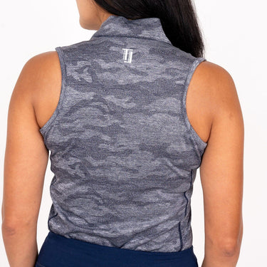 Ghost Camouflage Sleeveless - Navy Women's Golf Shirt TJ Golf 