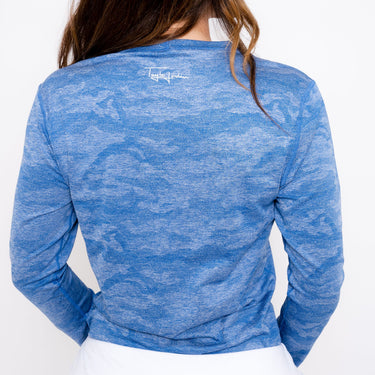Jordan's Collarless Collection - Long Sleeve - Blue Women's Golf Shirt