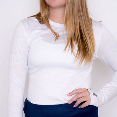 Jordan's Collarless Collection Long Sleeve - White Ghost Camo Women's Golf Shirt TJ SPORT