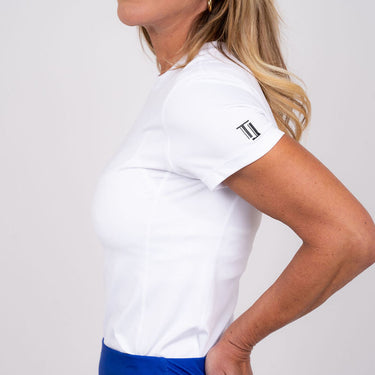Jordan's Collarless Collection - White Women's Golf Shirt TJ SPORT