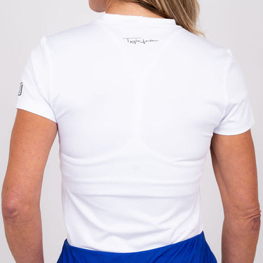 Jordan's Collarless Collection - White Women's Golf Shirt TJ SPORT