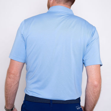 Player's Golf Shirt - Carolina Blue Hibiscus Men's Golf Shirt Taylor Jordan Apparel 
