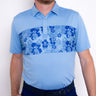 Player's Golf Shirt - Carolina Blue Hibiscus Men's Golf Shirt Taylor Jordan Apparel Carolina Blue Small 