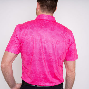 Player's Golf Shirt - Ghost Hibiscus Men's Golf Shirt Taylor Jordan Apparel 