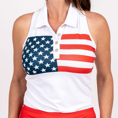 Racerback Golf Shirt - Flag Edition Women's Golf Shirt Taylor Jordan Apparel 