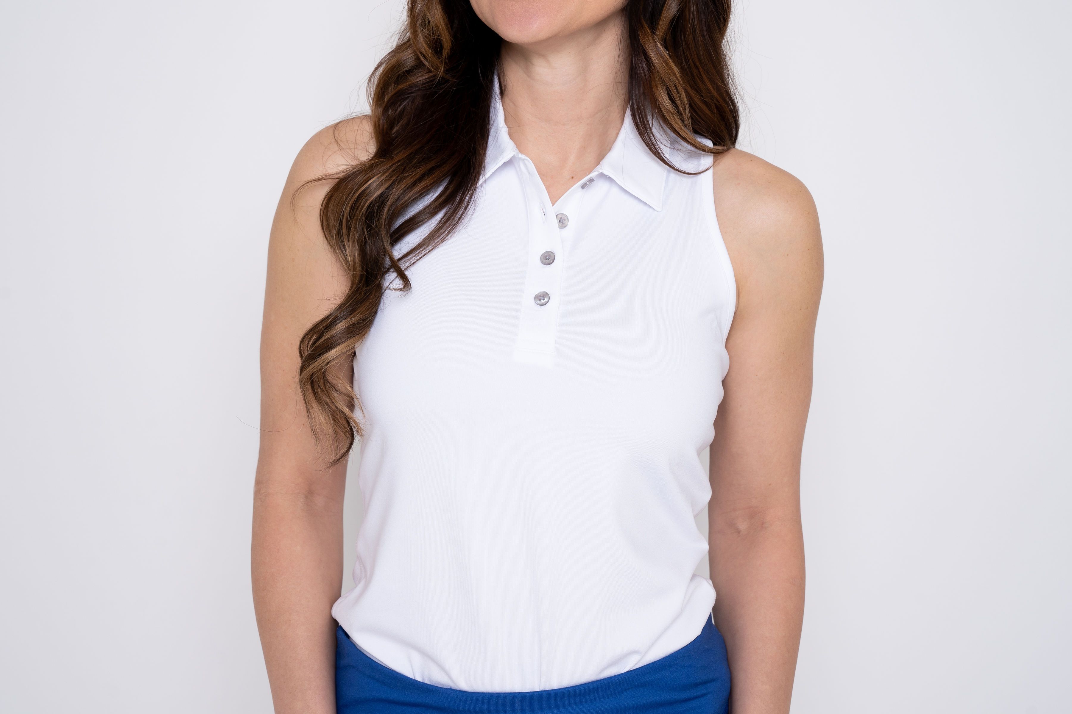 Racerback Golf Shirt - White Women's Golf Shirt Taylor Jordan Apparel White X-Small 