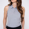 Sleeveless Golf Shirt - Grey Women's Golf Shirt Taylor Jordan Apparel Grey X-Small 