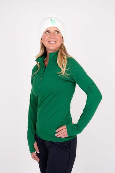 TJ Beanie - White/Green Hats Taylor Jordan Apparel 