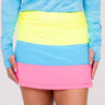 TJ Tour Neon Skirt - Tri Color Short Women's Skirts  TJ SPORT 